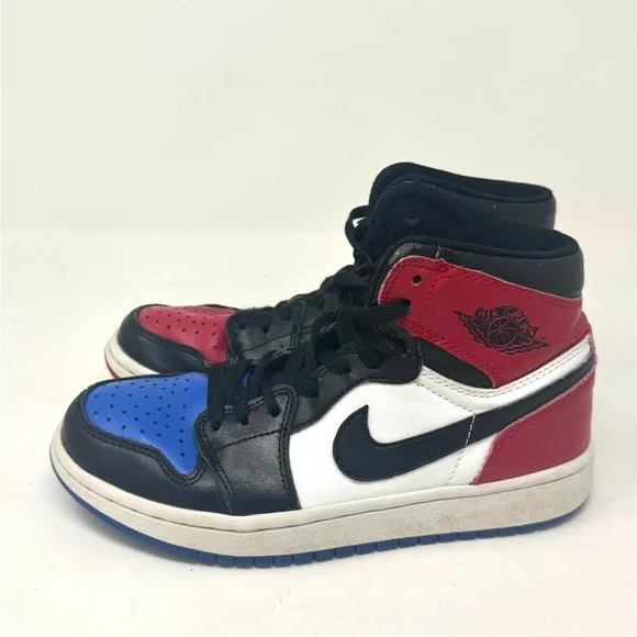 Nike Air Jordan 1 Retro Top 3 Youth Size 6.5 GS Black White Red - Picture 3 of 6